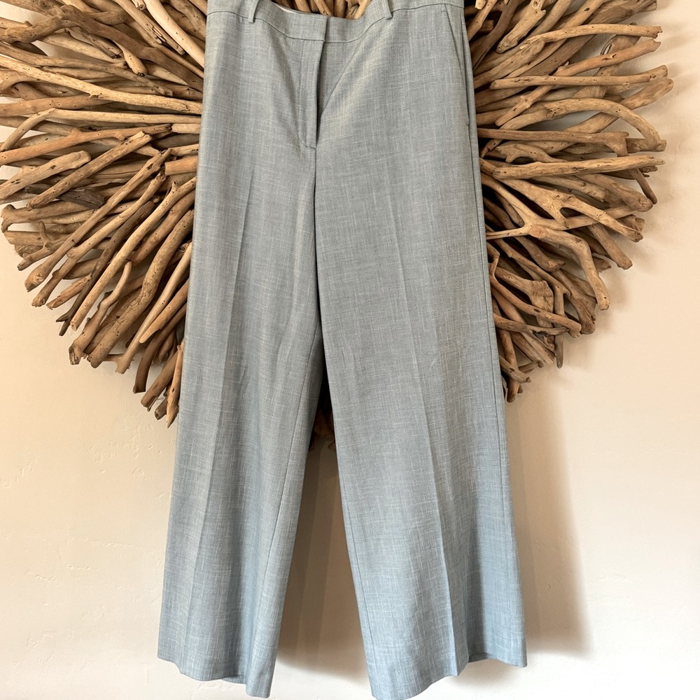 Ann Taylor High Rise Wide Leg Pant in Cross Weave